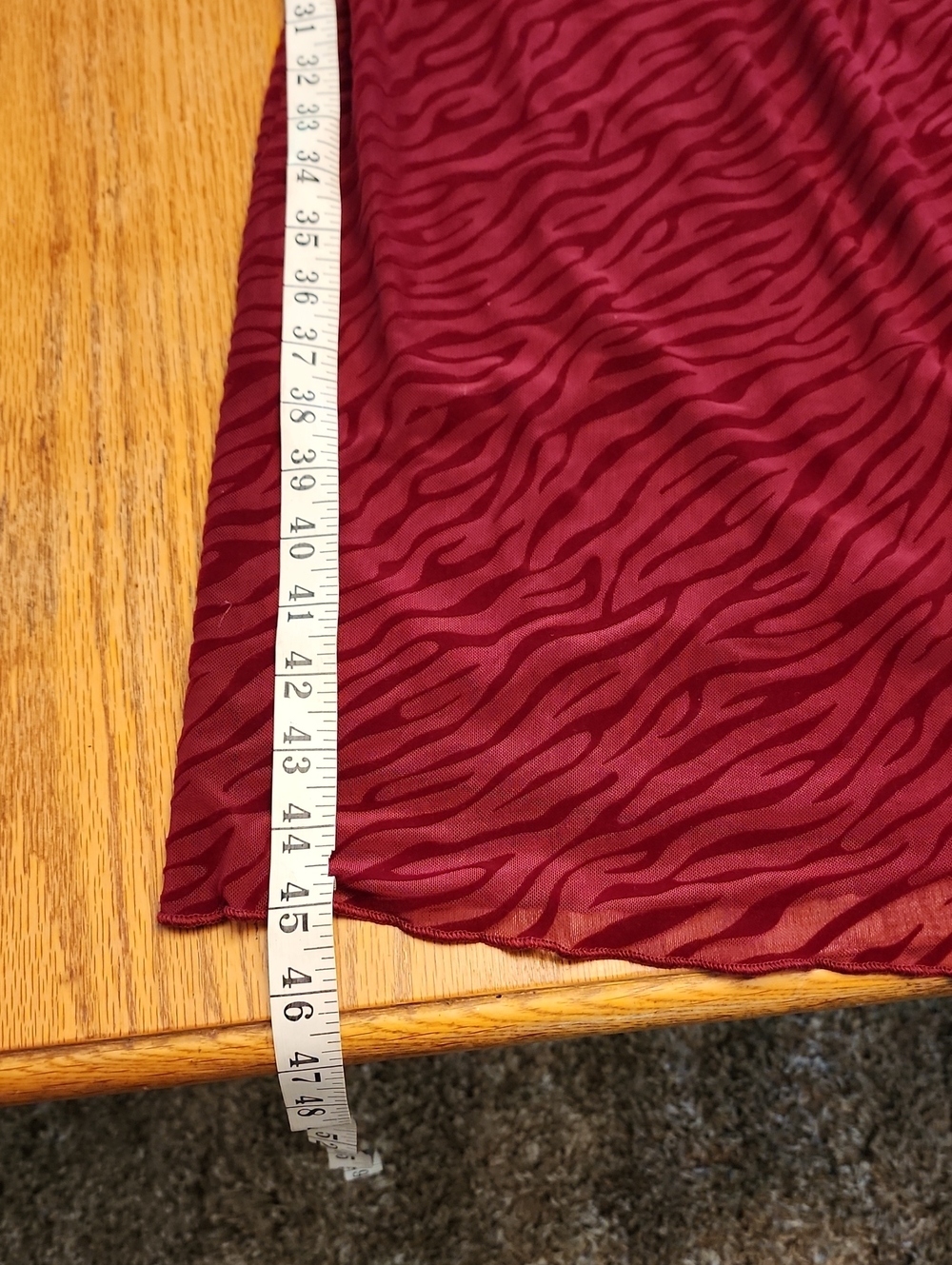 Madden NYC Women's Red Zebra-Print Velevet Slip Dress - Picture 9 of 16
